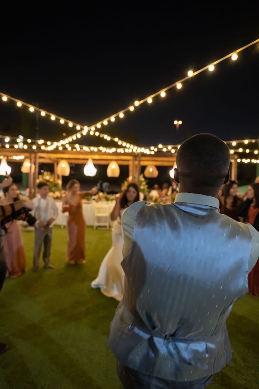 Outdoor wedding dance floor